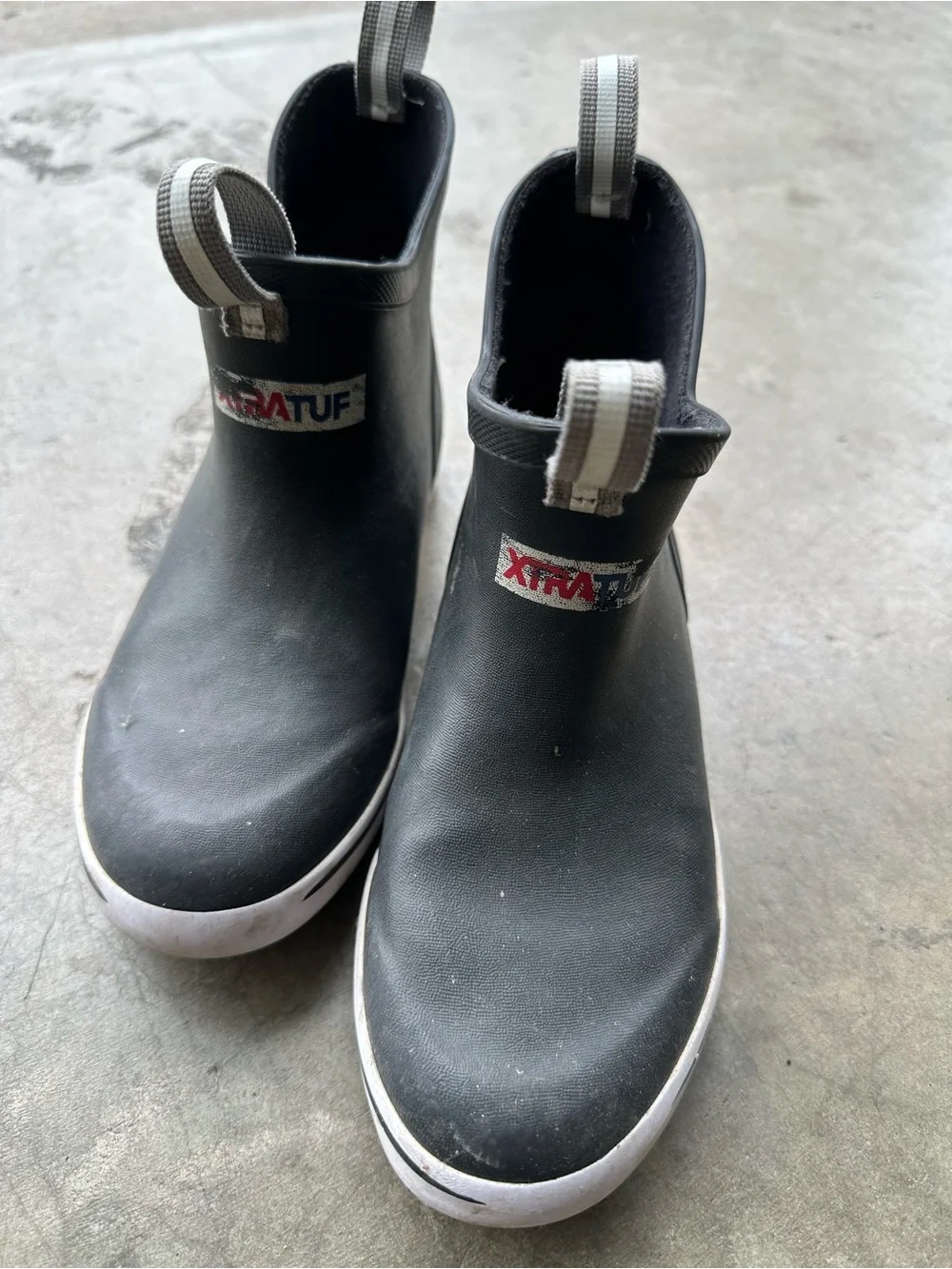 Kids Black Waterproof Pull-On Rain Boots - Ankle Boot Style